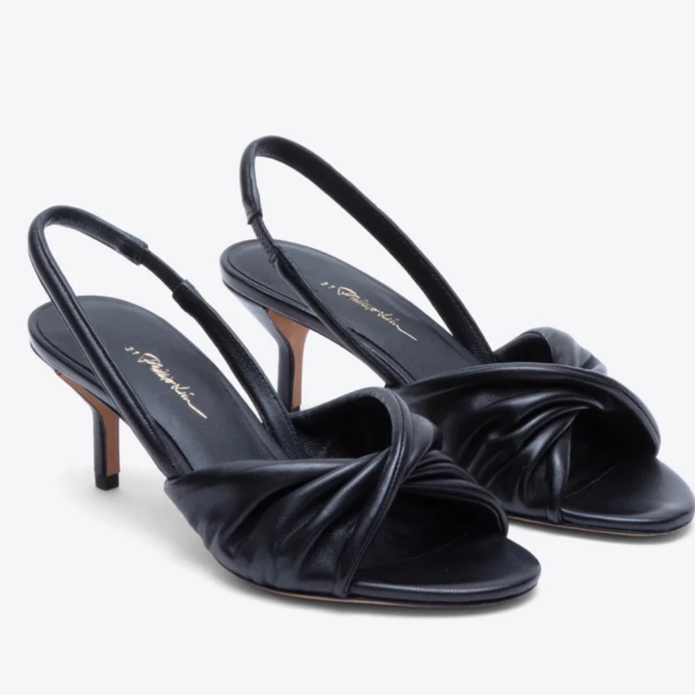 New Phillip Lim Twisted Leather Slingback Heels